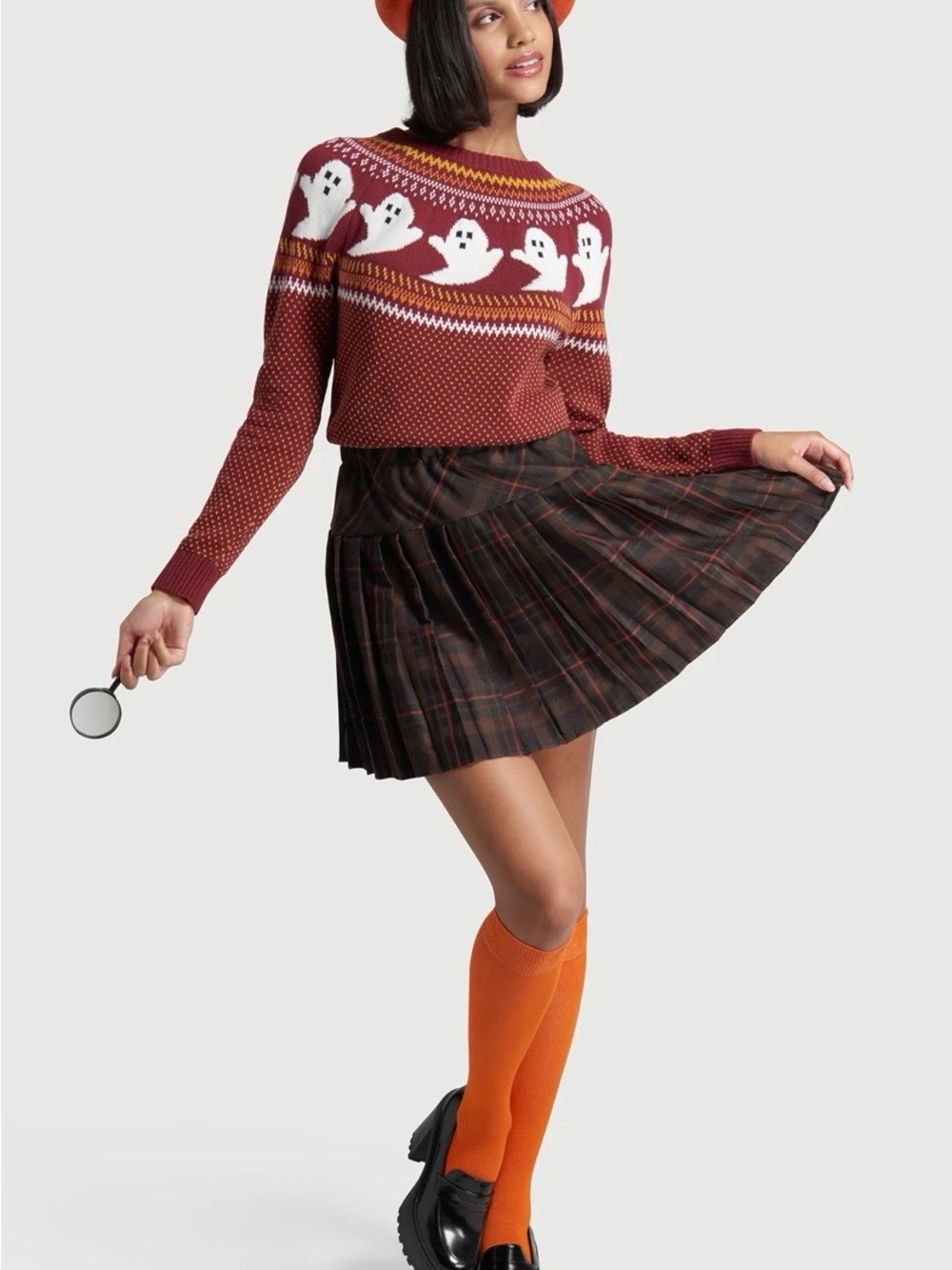 👻 Modcloth You've Been Ghosted Fair Isle Sweater ✨ never worn! 🧡 - Picture 7 of 7